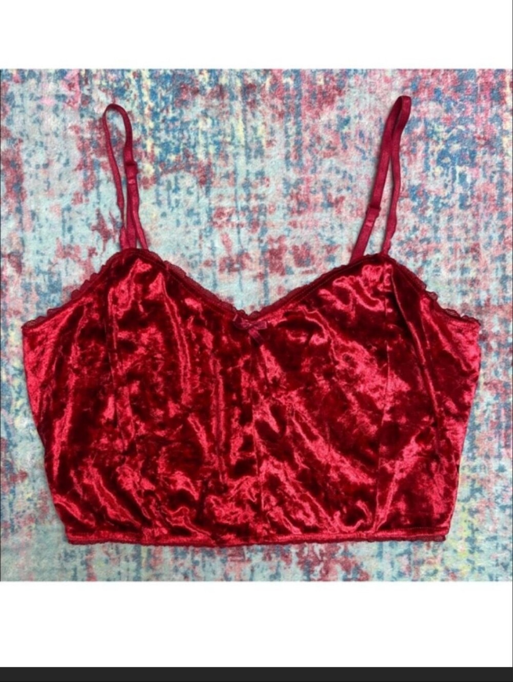 Red #Velvet #CroppedCami Top - Women
